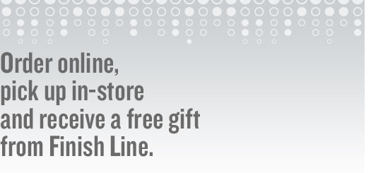 Order onine, pick up in-store and receive a free gift from Finish Line