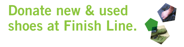 Donate new & used shoes at Finish Line