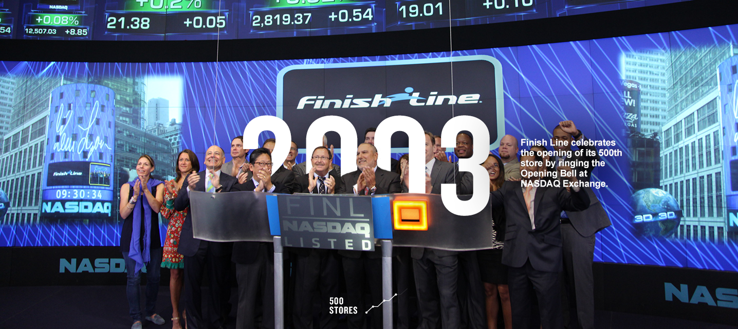 2003 - Finishline Rings Opening Bell at NASDAQ exchange